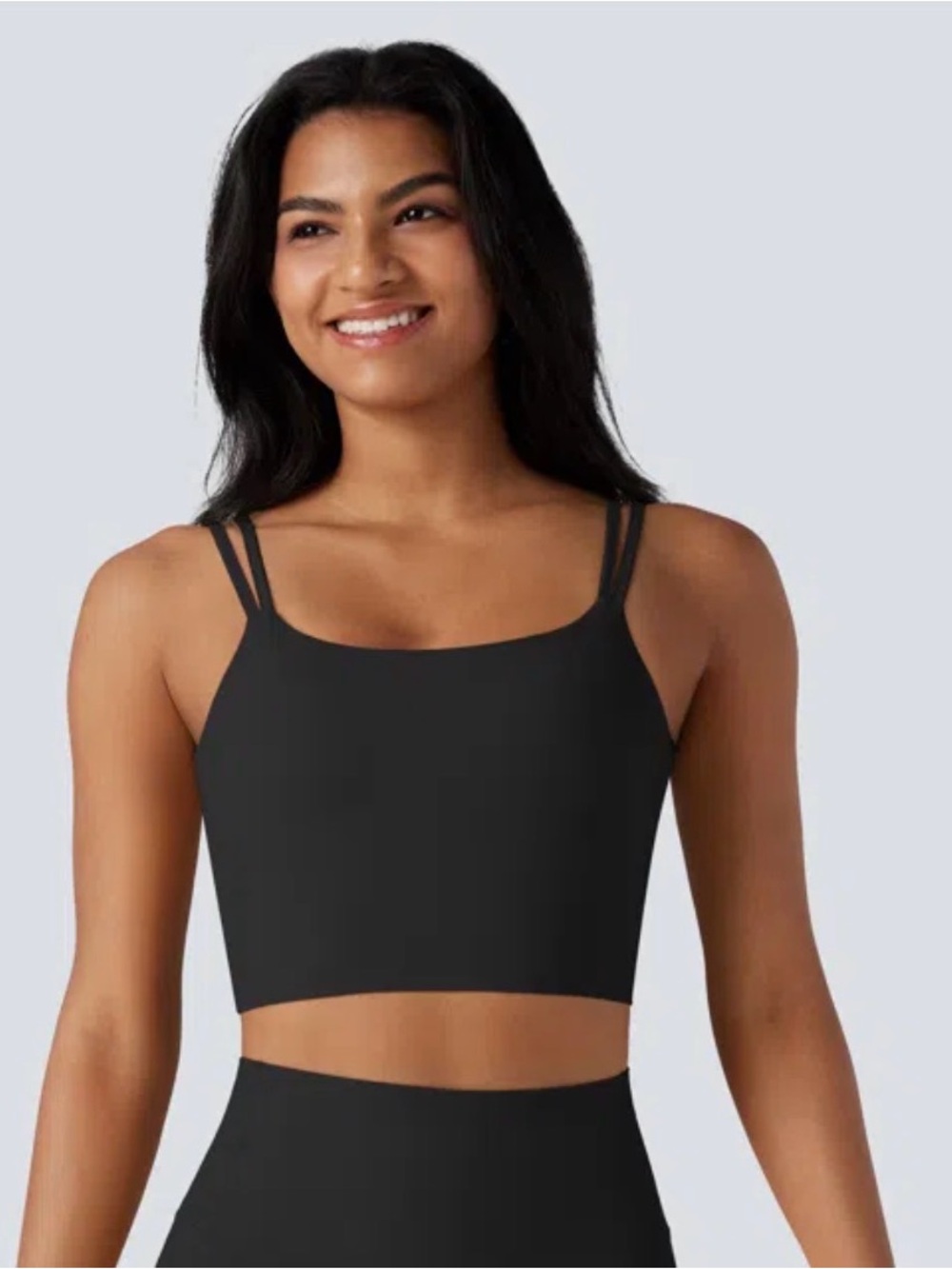 Halara UltraSculpt Double Straps Twisted Backless Cropped Yoga Tank Top XL